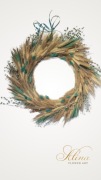 Wianek dekoracyjny z suszonych traw