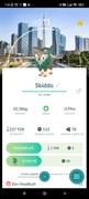 Pokemon Go Skiddo z tłem Incheon Korea Trade