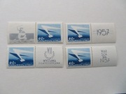 Fi - 859** - Zestaw 4 znaczków z przywieszkami / skrzydełka/