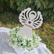 Biały aniołek Pierwsza komunia święta dekoracja ozdoba kościoła 