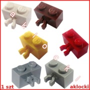 LEGO 30237a KLOCEK 1x2 z zaczepem biały czerwony brązowy żółty szary/OLD