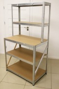 Regał metalowy magazynowy 180x100x59 cm – 5 półek, ocynk