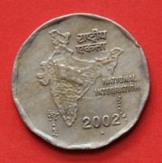 2 Rupie  2002 B  r  -   Indie   Mapa
