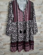 TUNIKA SUKIENKA włoska Moose styl indyjski patchwork rozmiar 14 jak nowa