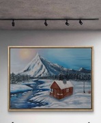 Zima akryl na płótnie 50x70cm