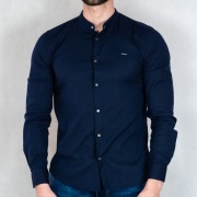 Koszula męska granatowa ze stójką