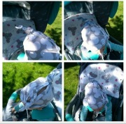 Chusta bawełniana z daszkiem wiązana