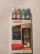 Edding, markery kredowe 4095, kolorowe, 4 szt.