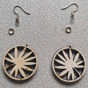 Kolczyki handmade baza decoupage kol35