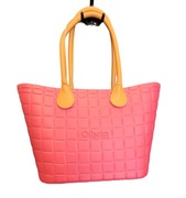 O BAG Duża Gumowa Torba Shopper / Koszyk  Mieszcząca A4  Model O-Bag