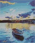 Malowanie po numerach łódź 40x50 obraz na ramie