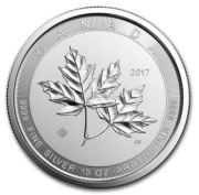 50 $ Elizabeth II Moneta Srebrna 2017 Kanada Liść Klonu 10 uncji srebra