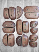 Zestaw chwytów wspinaczkowych - drewniane - set 21 - #green_point_climb