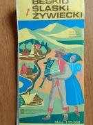 Beskid Śląski i Żywiecki mapa turystyczna PPWK 1992 r.
