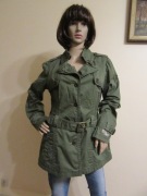 KHUJO damska zielona kurtka militarny styl _ L