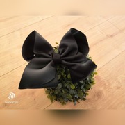 Czarna piękna duża kokarda około 20cm Nowa 