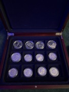 Monety srebrne 24 sztuki