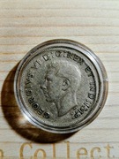 Moneta 50 centów Kanada 1941r. srebro 0/800