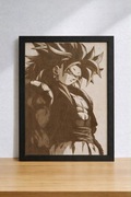 Grawer Laserowy Dragon Ball – Super Saiyan – A3 w ramie
