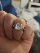 Pierścionek srebro 925 rozmiar 11-12 duże oczko efektowny