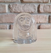 Troll Ząbkowice E. Trzewik-Drost duży bezbarwny szkło vintage retro 