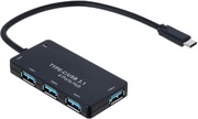 Hub USB-C Akyga AK-AD-52 4x USB 3.1 Typ C Adapter z zasilaniem 5V