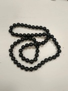 Naszyjnik, koraliki czarne, krótkie, święta, sylwester