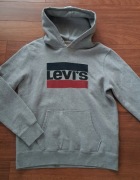 bluza z kapturem Levis Levi's szara logo bawełna L 40