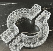 Val Saint Lambert 2 szt. wazon antyk Art deco kryształ dekor środek stołu