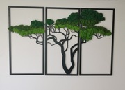 Tryptyk „Leśne Serce” – naturalna harmonia w Twoim wnętrzu (120x80 cm)