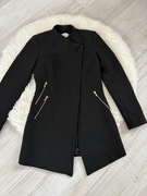 Płaszcz damski Reiss rozmiar XS czarny krótki asymetryczny