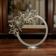 Koło ze sklejki z motywem kwiatowym – baza do aniołków i rękodzieła