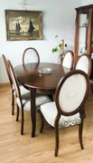 Stół Biedermeier firmy Novelle + 6 krzeseł Granada w okazyjnej cenie