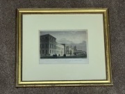 L. Hoffmeister Rezydencja Królewska w Monachium staloryt ręcznie kolorowany