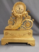 Zegar empire brąz złocony ok 1820 r XIX wiek antyk 