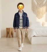 Kurtka chłopięca bomberka 104 granatowa przejściowa wiosna bluza wiatrówka