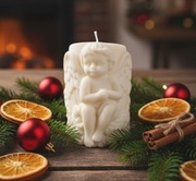 Świeca sojowa dekoracyjna Anioł Aniołek na Święta Bożenarodzenie Prezent