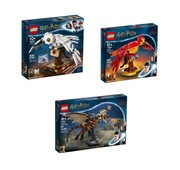 LEGO Harry Potter - KOMPLET 76406 (Rogogon) 75979 (Hedwiga) 76394 (Fawkes)