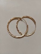 Nowe kolczyki koła stal chirurgiczna 3,9cm