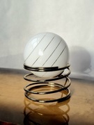 Lampa vintage space age maurer mid design century złota biała planeta