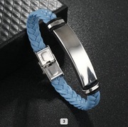 Bransoletka męska skórzana 21cm