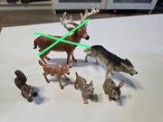 Zestaw unikatowych 5 figurek leśnych schleich