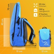 Plecak tenisowy z kieszenią na buty