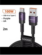Kabel USB C 6A 100W fiolet 