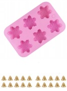 ŚNIEŻYNKI + dzwonki Boże Narodzenie forma silikonowa do Monoporcje Odlewy 