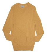MARKS&SPENCER_Cudny SWETER_musztardowy jagnięca wełna SUPER_M