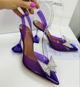 Buty przezroczyste silikonowe fioletowe Amina