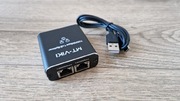 Rozdzielacz lan 1x2 adapter rozdzielacz switch 2xrj45 ethernet 1000mb
