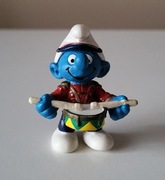 Schleich smerf smurf orchiestra bęben figurka model wycofany z 2001 r.