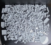 Lego Castle Zamkowe Szare Klocki Light Grey